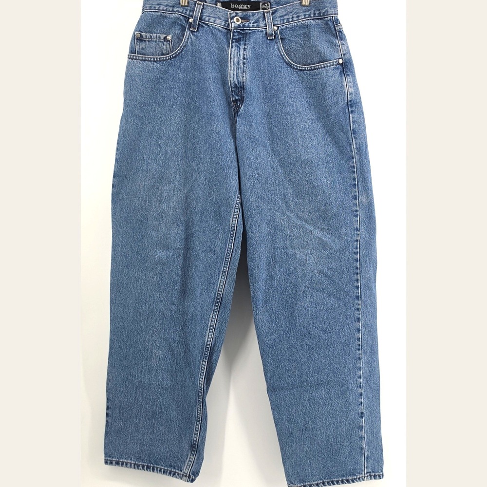 Levi's SilverTab Baggy Jeans Mens 34x32 Blue Medium Wash Vintage 90s Denim y2k
